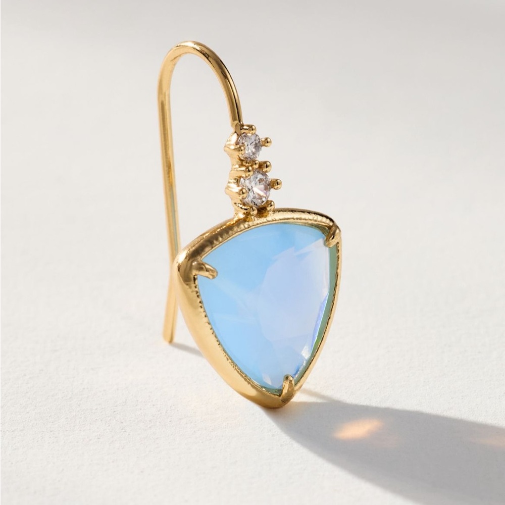 NWT Anthropologie faceted stone drop earrings - Picture 3 of 5